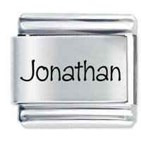 Jonathan Etched Name Italian Charm