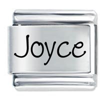 Joyce Etched Name Italian Charm
