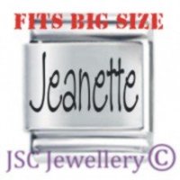 Jeanette Etched Name Charm - Fits BIG size 13mm