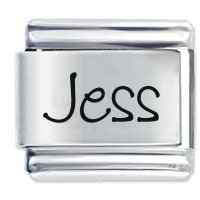 Jess Etched Name Italian Charm