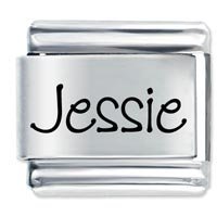 Jessie Etched Name Italian Charm