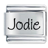 Jodie Etched Name Italian Charm
