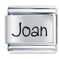 Joan Etched Name Italian Charm