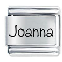 Joanna Etched Name Italian Charm
