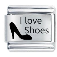I Love Shoes ETCHED Italian Charm