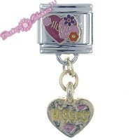 Hugs & Kisses Dangle Italian Charm
