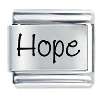 Hope Etched Name Italian Charm