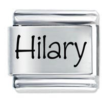 Hilary Etched Name Italian Charm