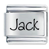Jack Etched Name Italian Charm