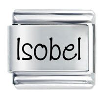 Isobel Etched Name Italian Charm