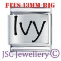 Ivy Etched Name Charm - Fits BIG size 13mm
