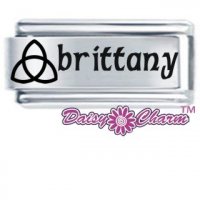 Italian Charm - Triquetra symbol with Brittany