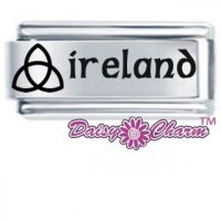 Italian Charm - Triquetra symbol with Ireland