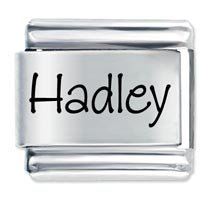 Hadley Etched Name Italian Charm