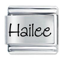 Hailee Etched Name Italian Charm