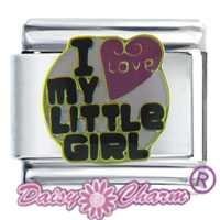 I Love My Little Girl Italian Charm