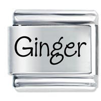 Ginger Etched Name Italian Charm