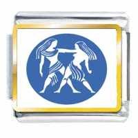 Gemini Zodiac Photo Italian Charm