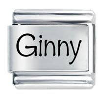 Ginny Etched Name Italian Charm