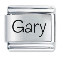 Gary Etched Name Italian Charm