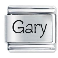 Gary Etched Name Italian Charm