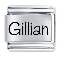 Gillian Etched Name Italian Charm