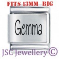 Gemma Etched Name Charm - Fits BIG size 13mm
