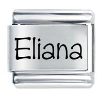 Eliana Etched Name Italian Charm