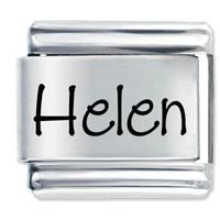 Helen Etched Name Italian Charm