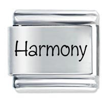 Harmony Etched Name Italian Charm