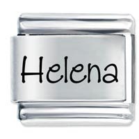 Helena Etched Name Italian Charm
