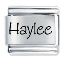 Haylee Etched Name Italian Charm