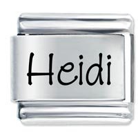 Heidi Etched Name Italian Charm