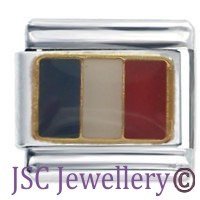 French Flag Italian Charm