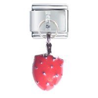 Strawberry Dangle Italian Charm