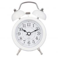 White Metal Alarm Clock - Clayre & Eef 