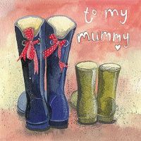 Mother's Day Birthday Card - Mummy - Wellies - Alex Clark