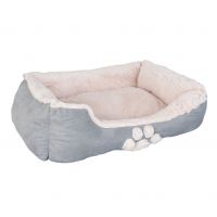 Dog or Cat Bed - Grey - Paw Print - Clayre & Eef