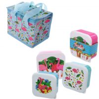 Flamingo Lunch Box Set - Cool Bag & Boxes