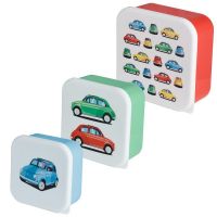 Fiat 500 Car Set of 3 Lunch Boxes