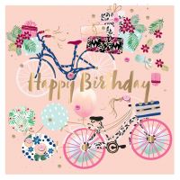 Birthday Card - Female Bicycle Bike - Talking Pictures
