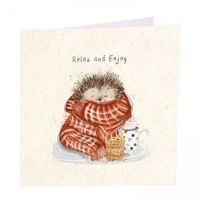Birthday Card - Hedgehog Relax & Enjoy - A Day In The Life Artbeat