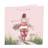 Birthday Card - Female Bring on the Bubbly! - Bike - Angie Thomas