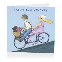 Wedding Anniversary Card - Bike Tandem Dog - Angie Thomas