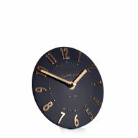 6" 15cm Mulberry Mantel Clock Onyx Black Gold - Thomas Kent