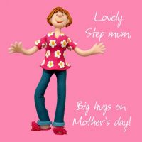 Mother's Day Card - Lovely Step Mum - Funny One Lump Or Two 