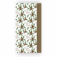 Christmas Holly Gold Tissue Paper - 8 sheets - Eurowrap