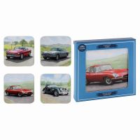 Classic Cars Coasters - Set of 4