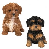 Cavapoo Puppy Dog - Lifelike Ornament Gift - Indoor or Outdoor - Pet Pals - 2 Colours