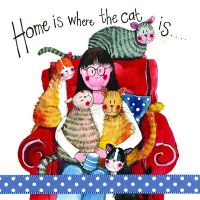 Cat Lover Card - Home is where the Cat is - Sparkle - Alex Clark